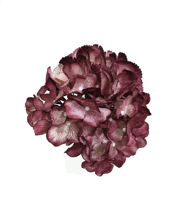 Bouquet de velours teinté. 14cm. Bordeaux